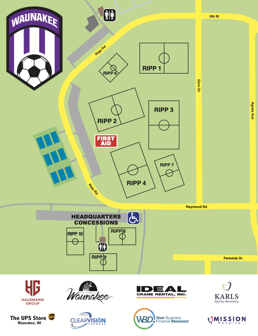 Waunakee Cup- Ripp Field Map